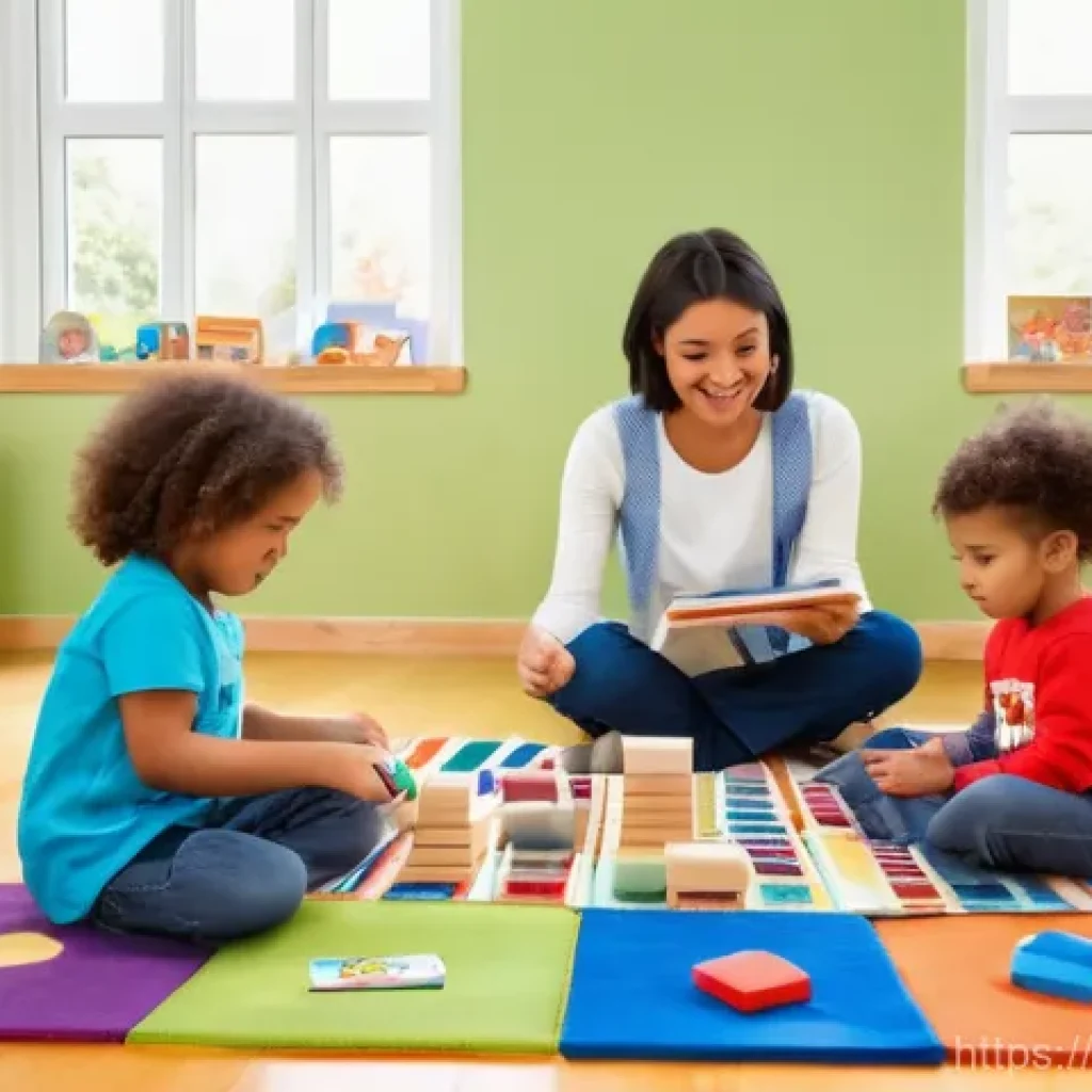 유아교육지도사 강의 계획 작성 방법과 사례 - **Observing the Little Universes: An Italian Preschool Classroom**
    A wide shot of a bright, invi...