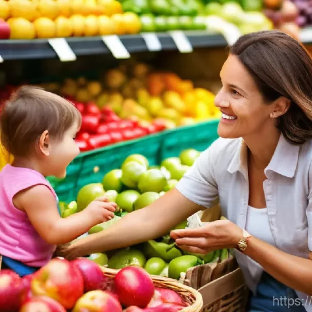 유아교육지도사로서의 언어 발달 교육법 - **Prompt 1: A Vibrant Market Discovery**
"A heartwarming, brightly lit scene inside a bustling I...