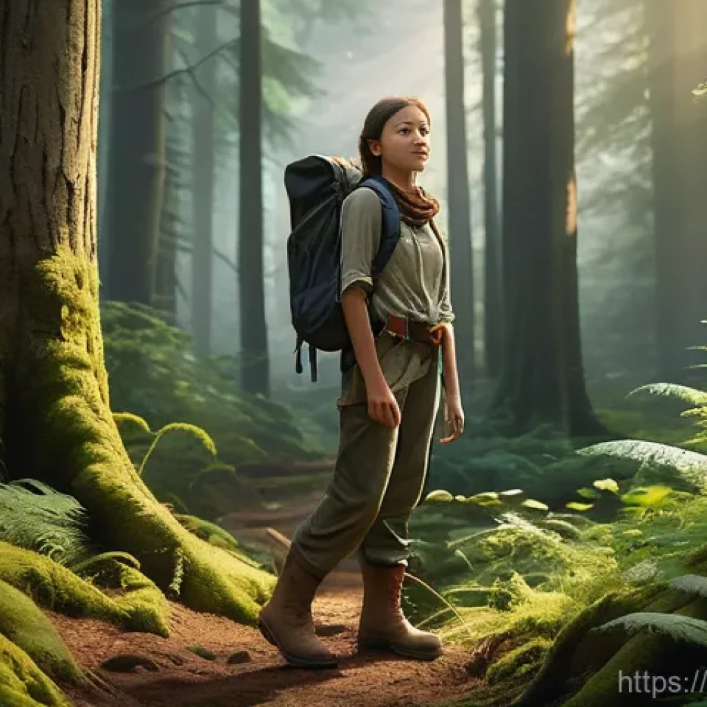 유아교육지도사 취업 성공 전략 - **Prompt:** A young female adventurer, around 16 years old, standing confidently at the edge of a lu...