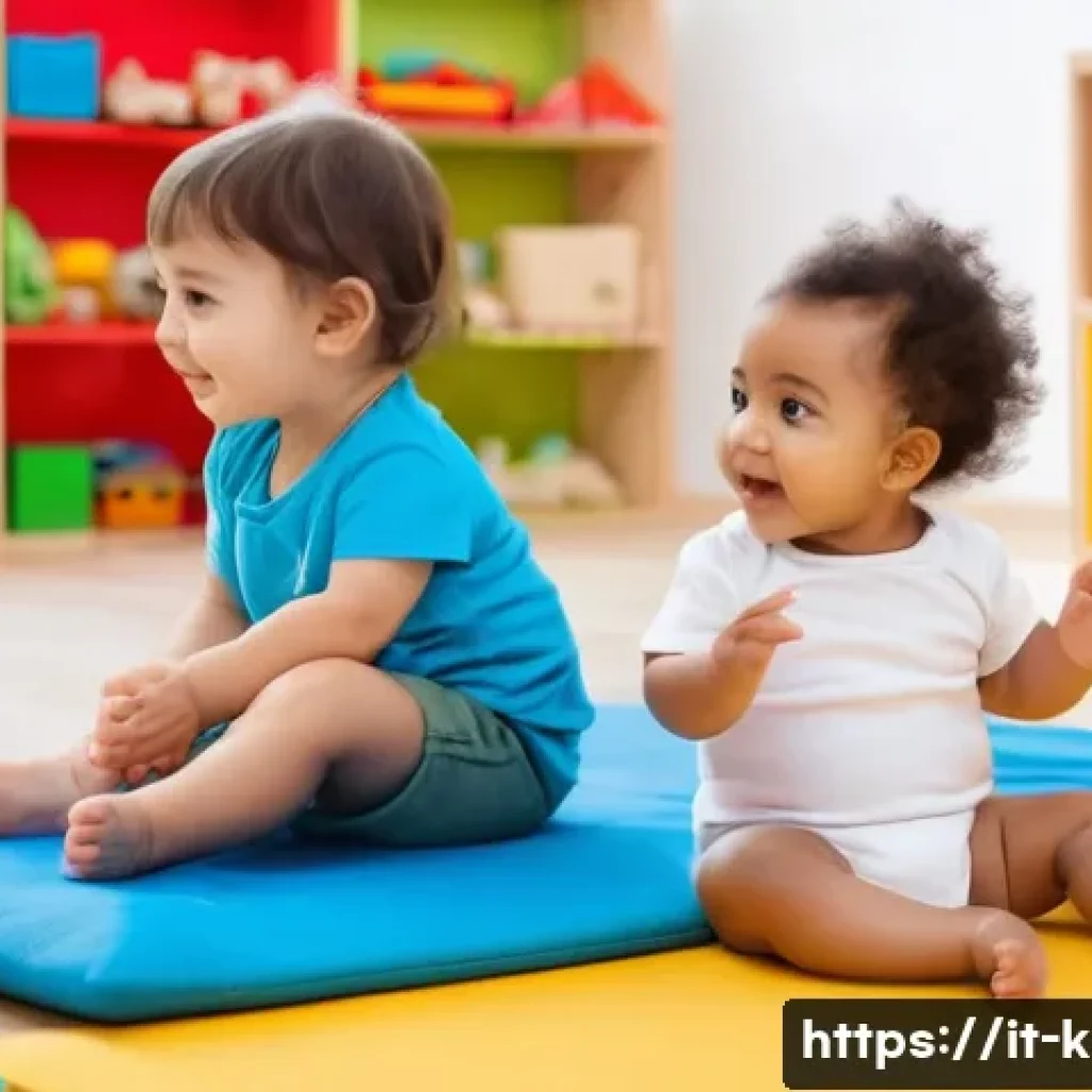 유아교육지도사 자격증 준비 시 필요한 체크리스트 - **Prompt:** A heartwarming scene inside a bright and colorful "asilo nido" (Italian nursery school) ...
