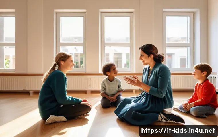 유아교육지도사 면접에서 자주 묻는 질문 - **Prompt 1: Empathetic Connection in an Early Childhood Setting**
    A bright and inviting Italian ...