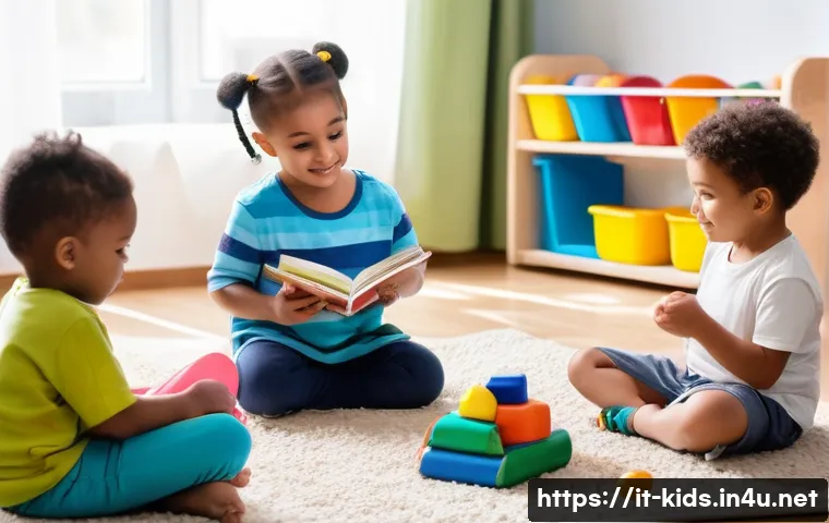 유아교육지도사 강의 스킬을 위한 추가 교육 추천 - A warm and inviting classroom scene in Italy featuring a diverse group of preschool children wearing...