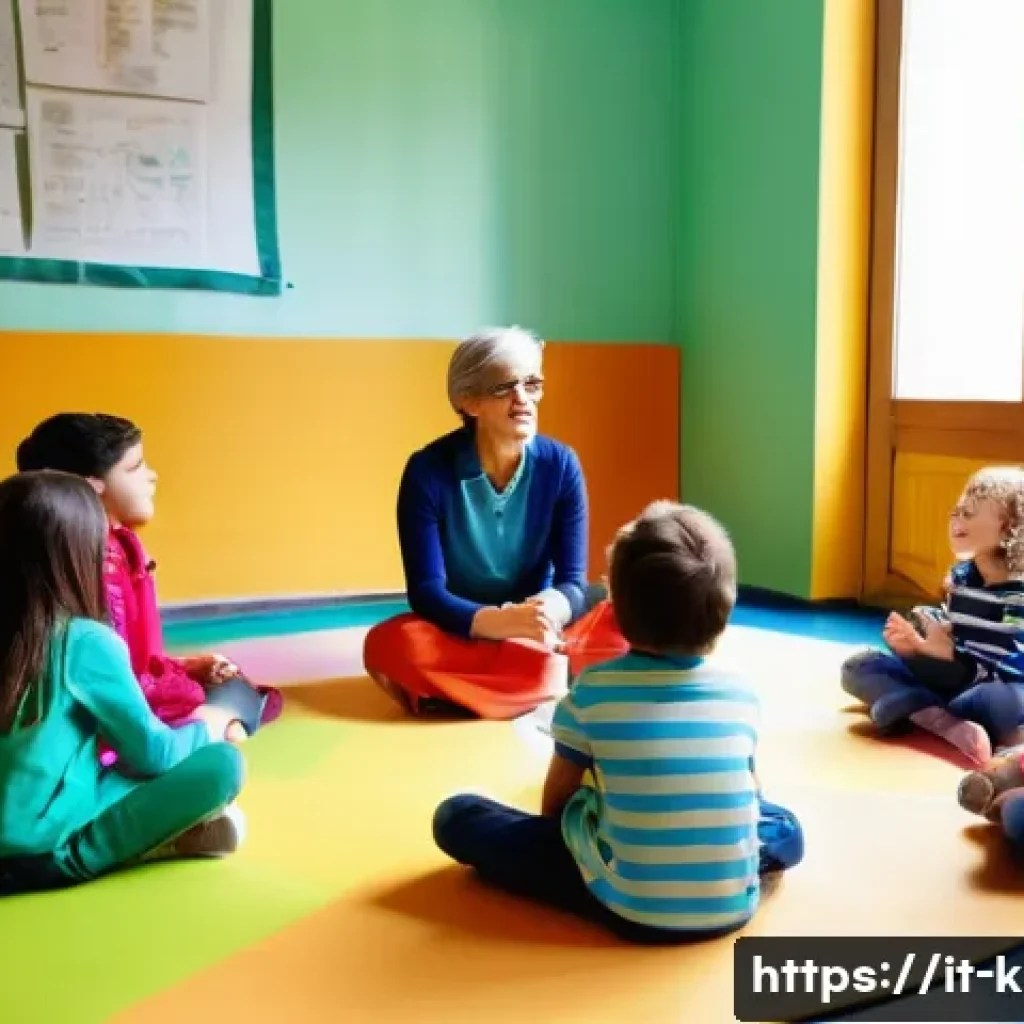 유아교육지도사로서 유용한 문구류 추천 - A warm and inviting classroom scene in an Italian primary school setting, featuring a diverse group ...