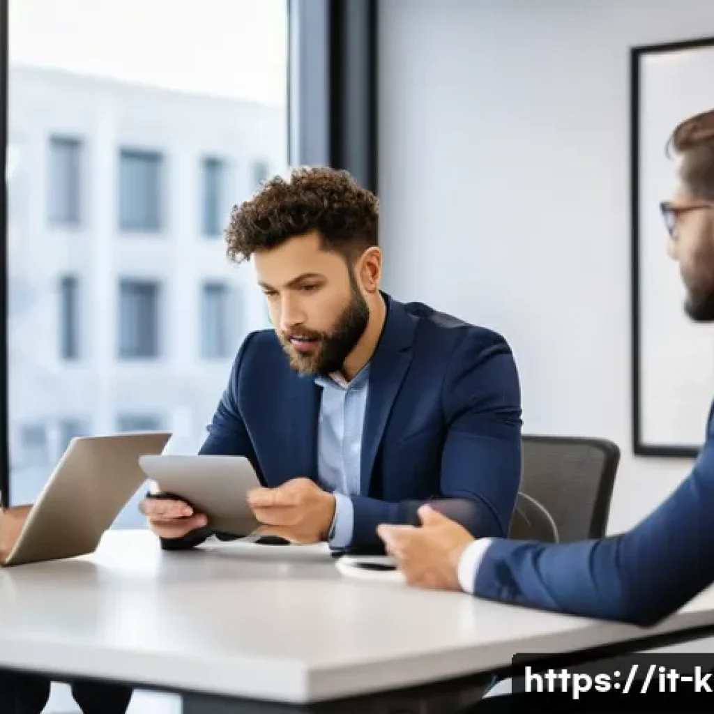 유아교육지도사로서의 상급자와의 소통 팁 - A professional office setting showing a diverse group of employees engaged in a meeting with their m...