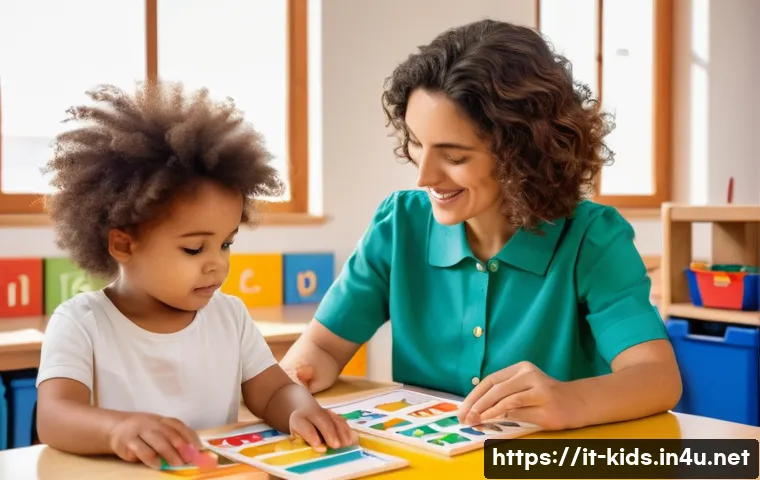 유아교육지도사 이직 준비 시 유용한 리소스 - A warm and inviting classroom scene in an Italian early childhood education center, featuring a prof...