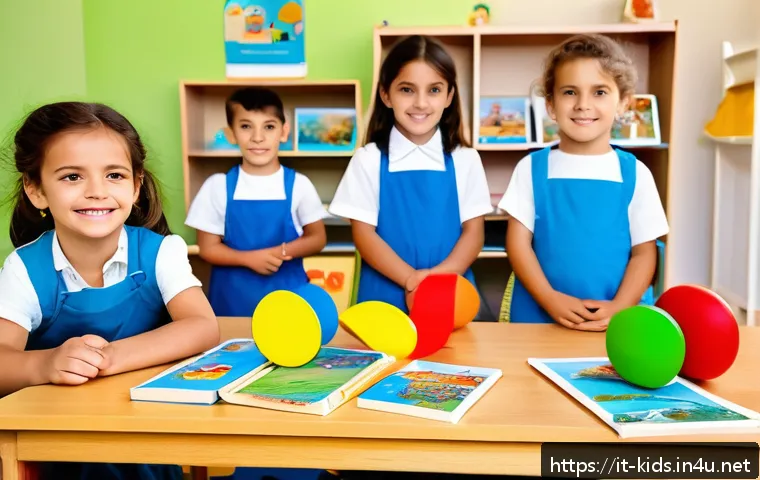 유아교육지도사로서의 커리큘럼 작성 팁 - A warm and bright early childhood education classroom in Italy, showing a diverse group of children ...