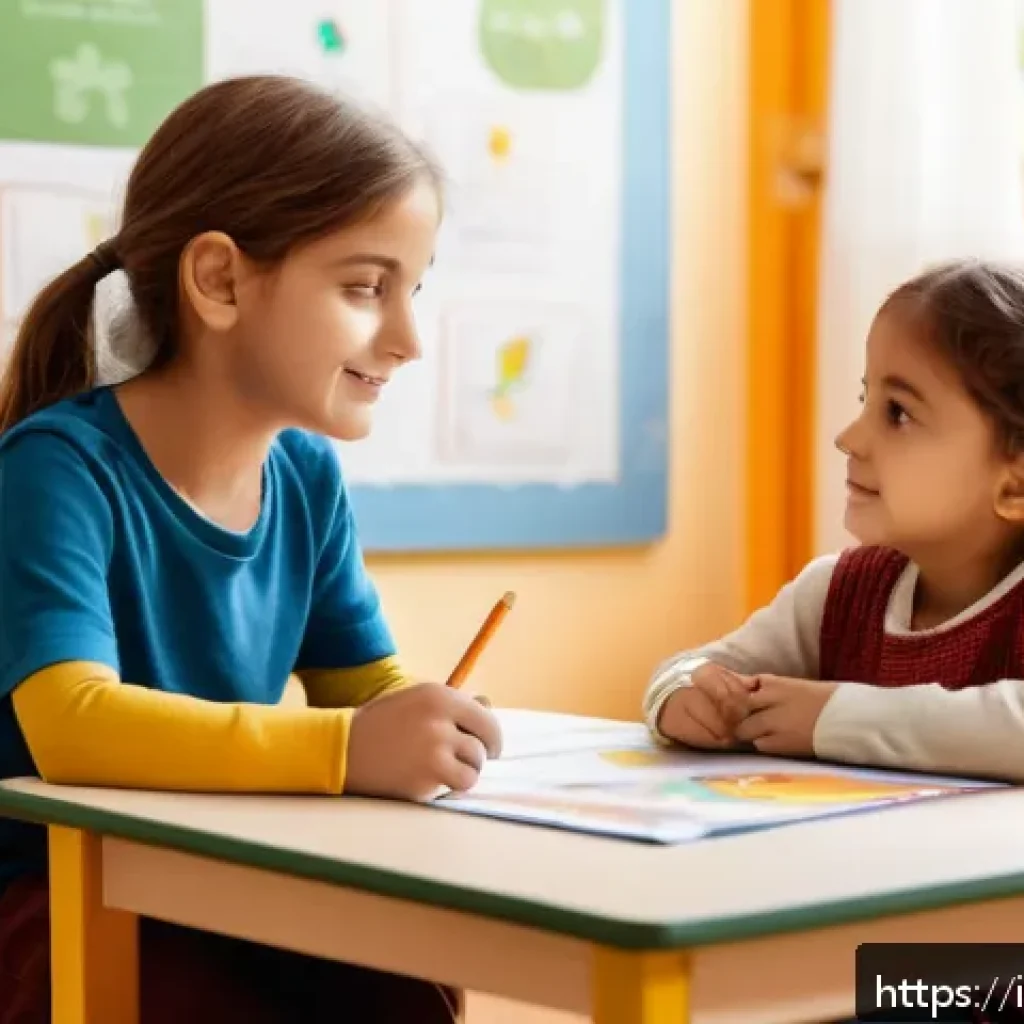 유아교육지도사 자격증 시험 대비 실습 노하우 - A warm and inviting early childhood classroom scene in Italy, showcasing a female educator interacti...