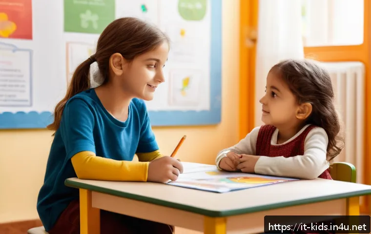 유아교육지도사 자격증 시험 대비 실습 노하우 - A warm and inviting early childhood classroom scene in Italy, showcasing a female educator interacti...